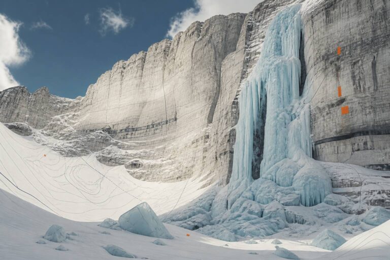 Cascade de glace : conditions, cotation et matériel de base