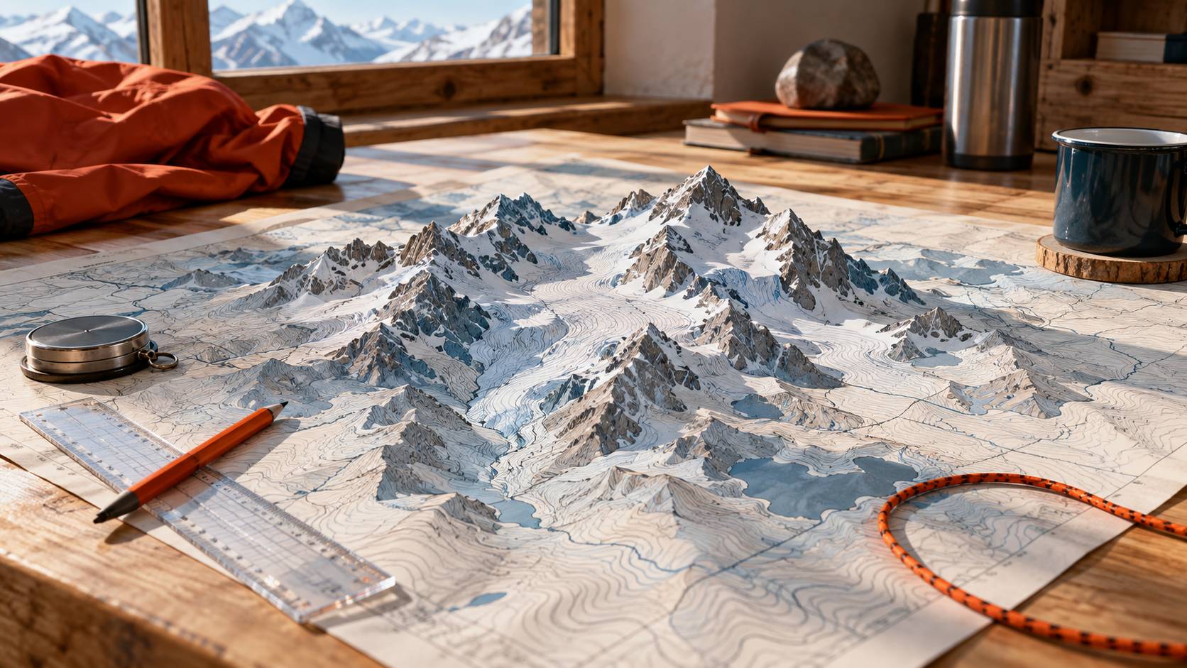 Illustration éditoriale du sujet : Aiguille Verte : voies, histoire et engagement du sommet