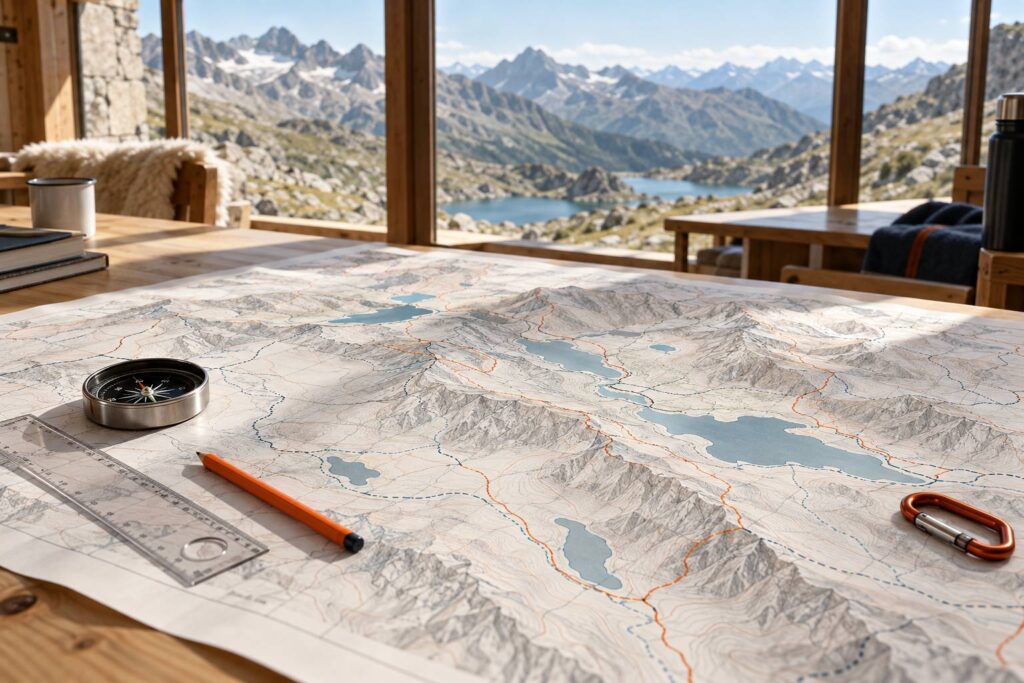 Illustration éditoriale du sujet : Beaufortain : massif, lacs et cols entre Savoie et Mont-Blanc
