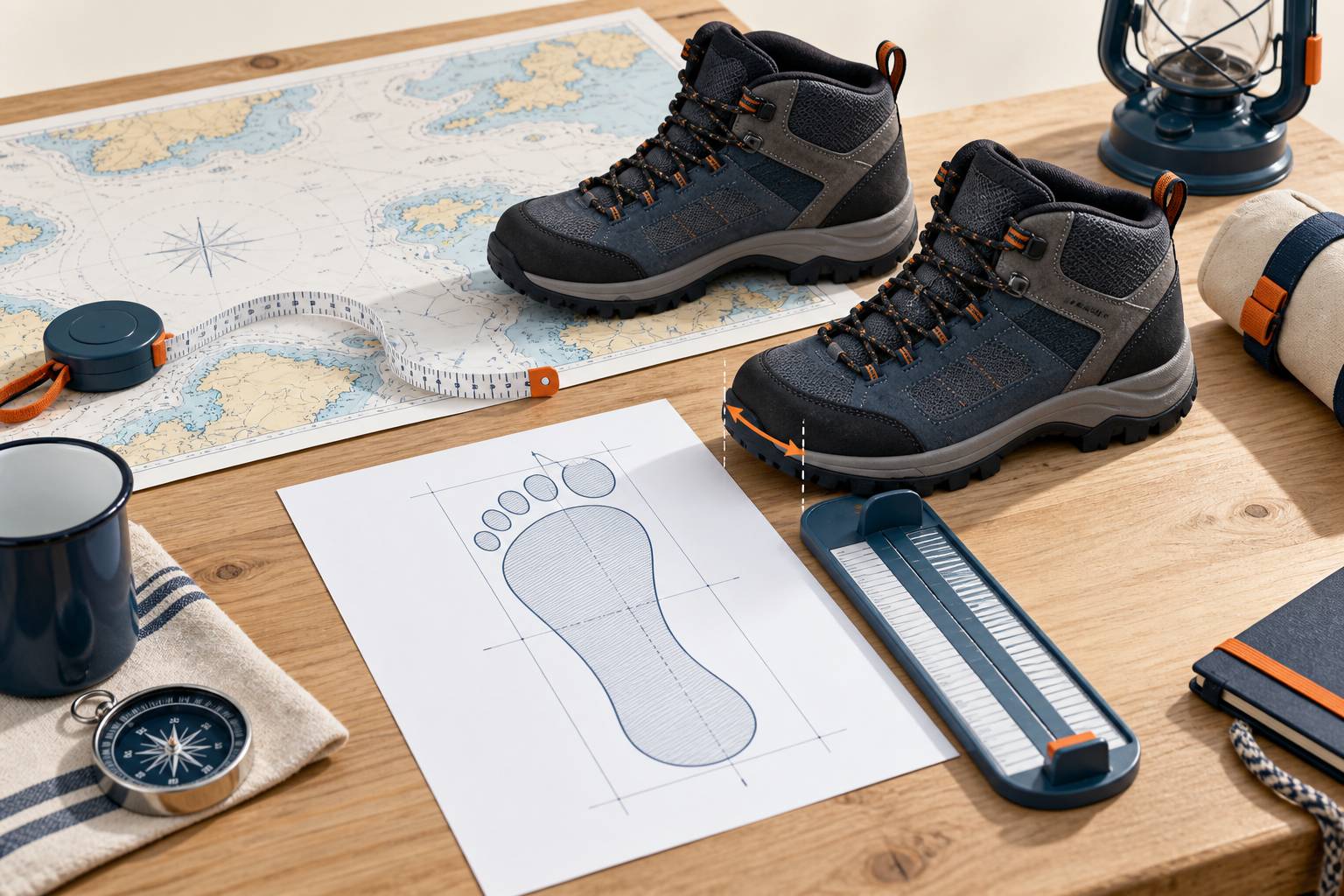 Illustration éditoriale du sujet : Chaussure de randonnée homme : comment choisir la bonne taille