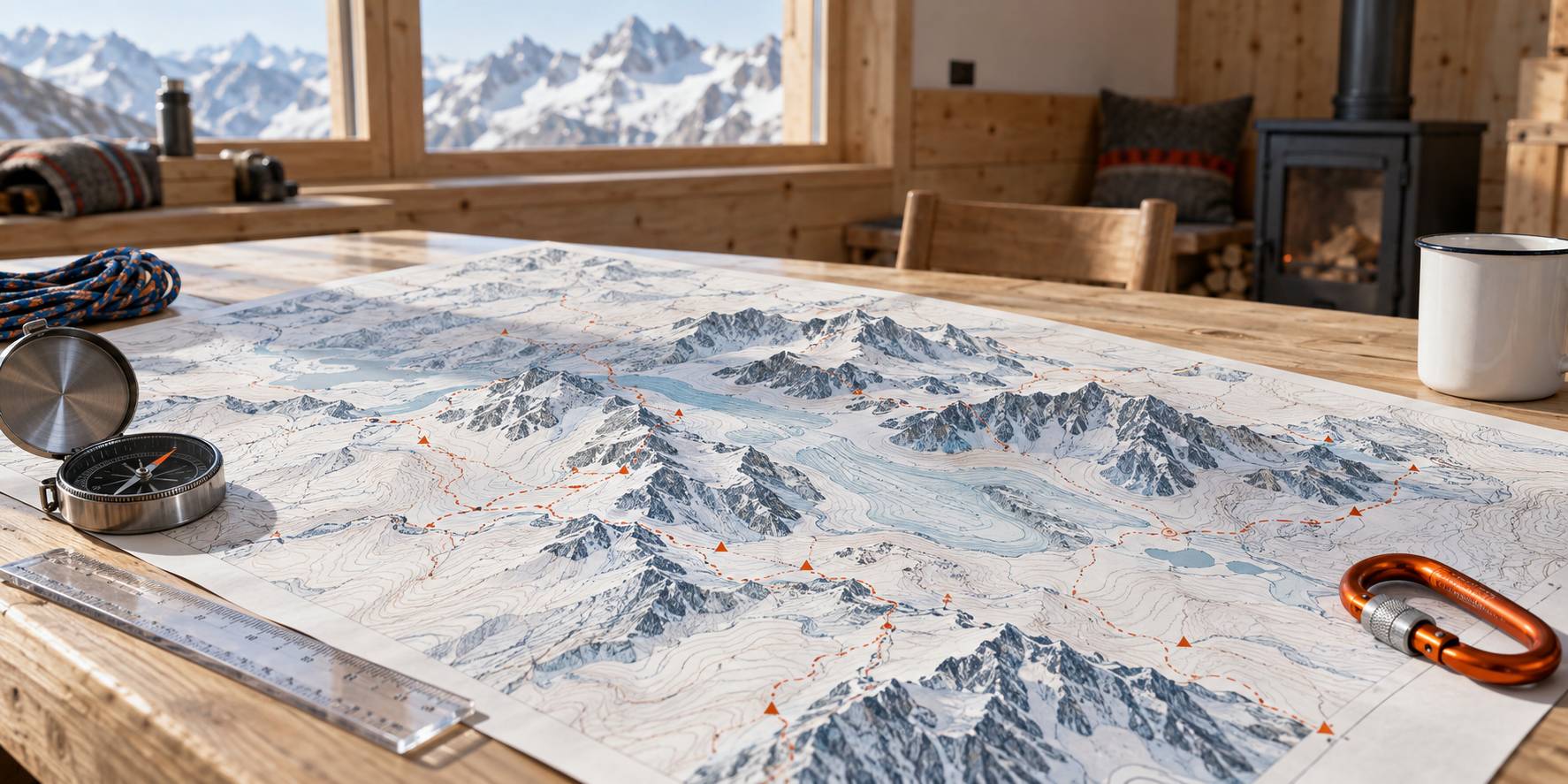 Illustration éditoriale du sujet : Mont Rose : sommets, glaciers et refuges du massif alpin
