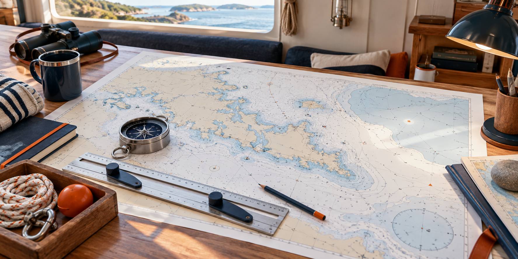 Illustration éditoriale du sujet : Presqu'île de Rhuys : côtes, ports et navigation en Morbihan