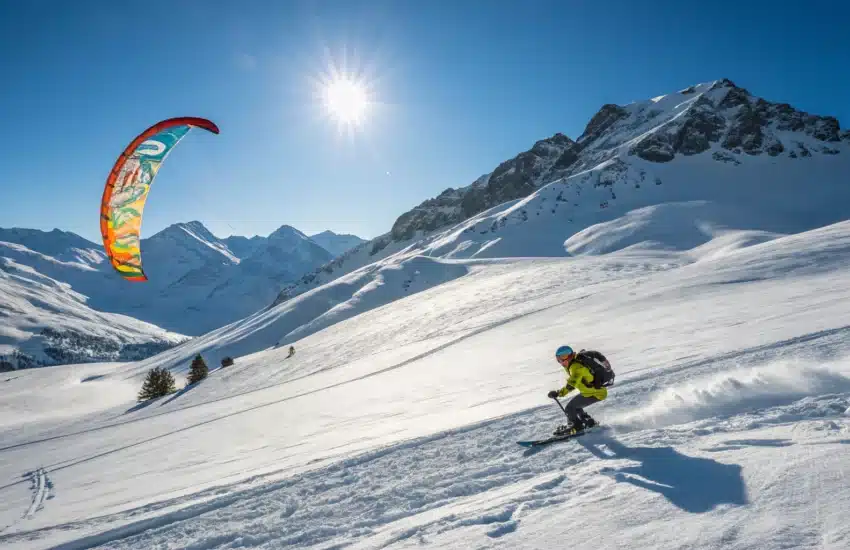 snowkite montagne