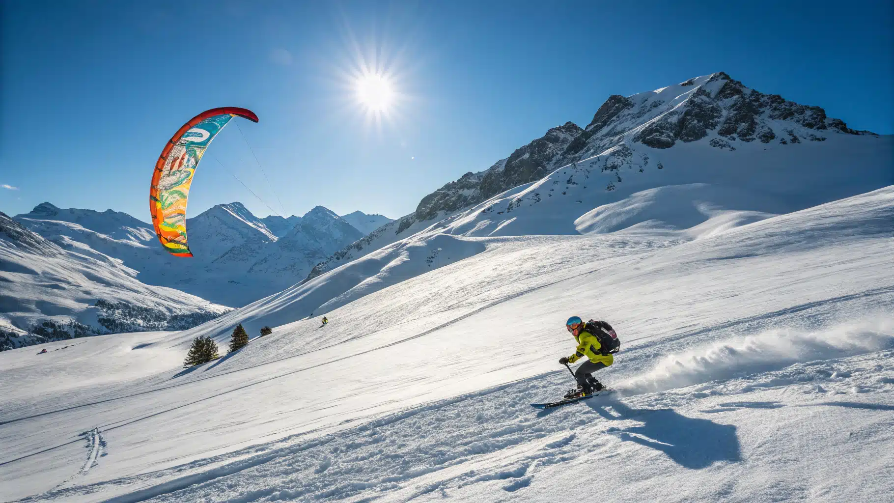 snowkite montagne